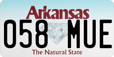 AR license plate 058MUE