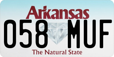 AR license plate 058MUF
