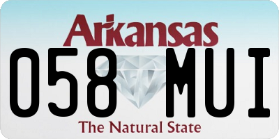 AR license plate 058MUI