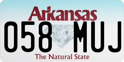 AR license plate 058MUJ