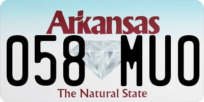 AR license plate 058MUO