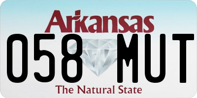 AR license plate 058MUT
