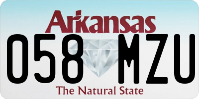 AR license plate 058MZU