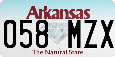 AR license plate 058MZX