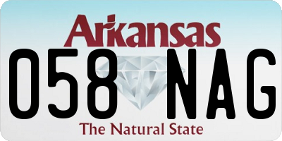 AR license plate 058NAG