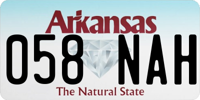 AR license plate 058NAH