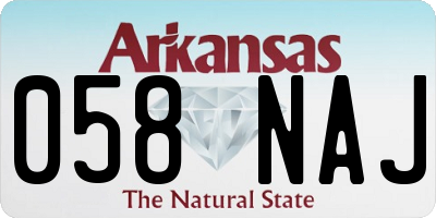 AR license plate 058NAJ