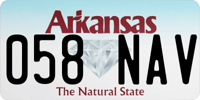 AR license plate 058NAV