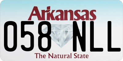 AR license plate 058NLL