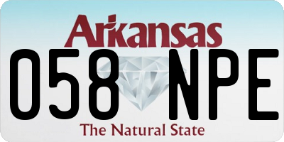 AR license plate 058NPE