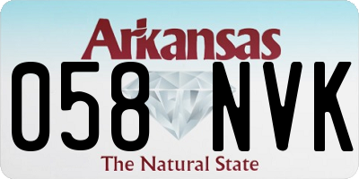 AR license plate 058NVK