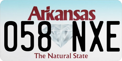 AR license plate 058NXE