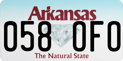 AR license plate 058OFO
