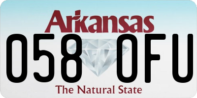 AR license plate 058OFU