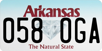 AR license plate 058OGA