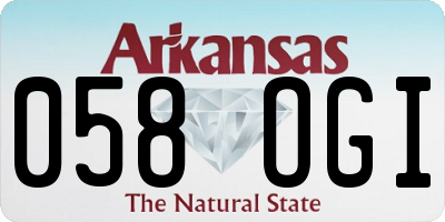 AR license plate 058OGI