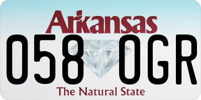 AR license plate 058OGR