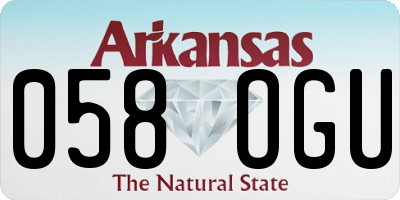 AR license plate 058OGU