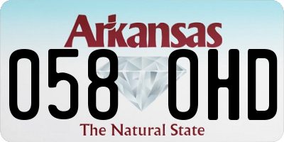 AR license plate 058OHD