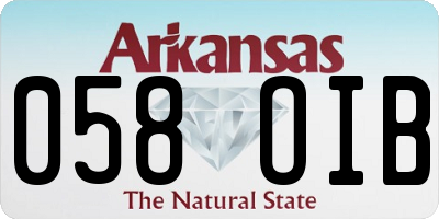AR license plate 058OIB