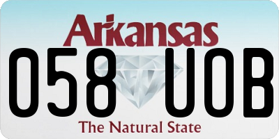 AR license plate 058UOB