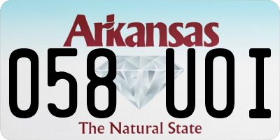 AR license plate 058UOI