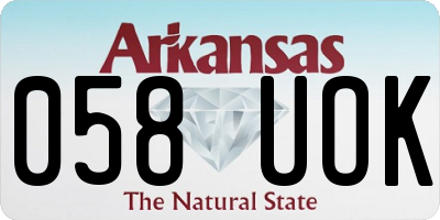 AR license plate 058UOK