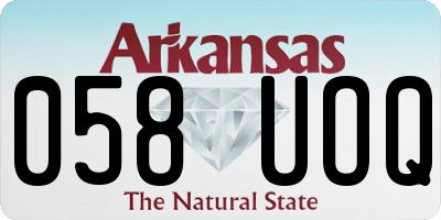 AR license plate 058UOQ