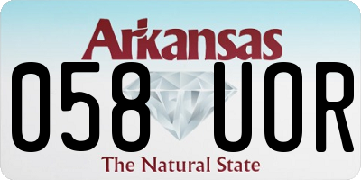 AR license plate 058UOR