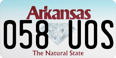 AR license plate 058UOS