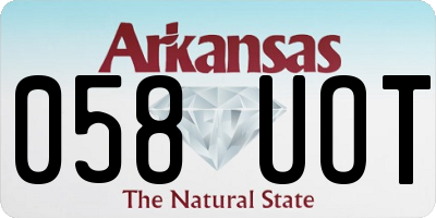 AR license plate 058UOT