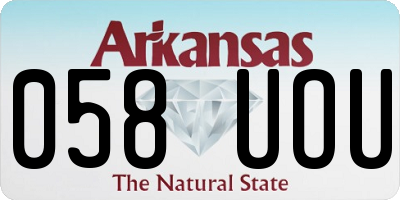 AR license plate 058UOU
