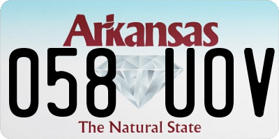 AR license plate 058UOV
