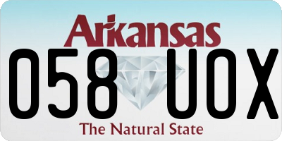 AR license plate 058UOX