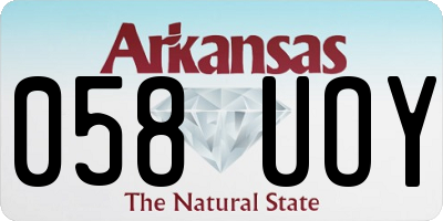 AR license plate 058UOY