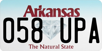 AR license plate 058UPA