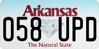 AR license plate 058UPD
