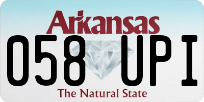 AR license plate 058UPI