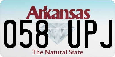 AR license plate 058UPJ