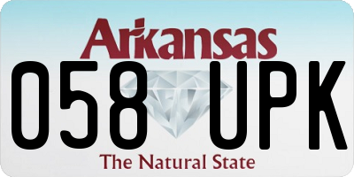 AR license plate 058UPK