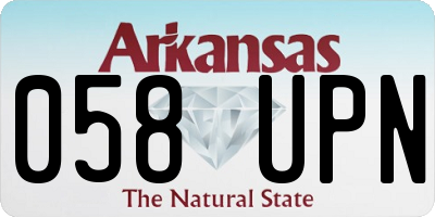 AR license plate 058UPN