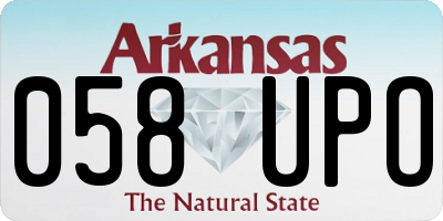 AR license plate 058UPO