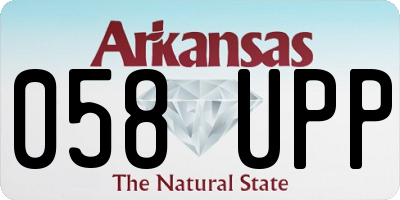 AR license plate 058UPP