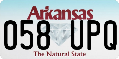 AR license plate 058UPQ