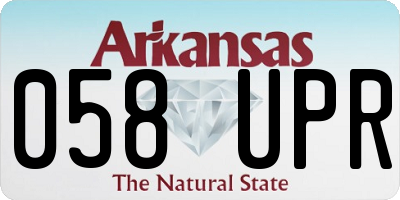 AR license plate 058UPR