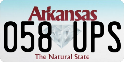 AR license plate 058UPS
