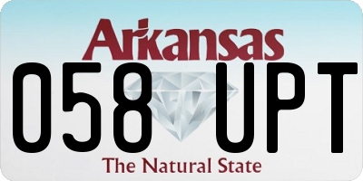 AR license plate 058UPT