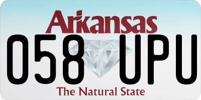 AR license plate 058UPU