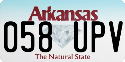 AR license plate 058UPV