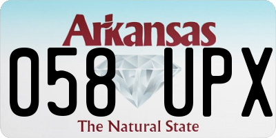 AR license plate 058UPX